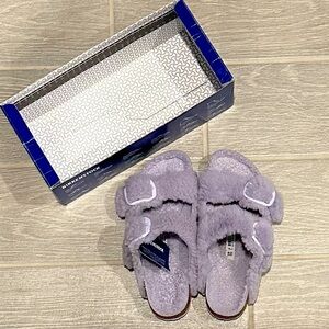 Birkenstock Arizona Big Buckle Teddy Rivet Logo - Purple Fog
